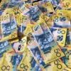 Counterfeit 50 Australian Dollar bills photo