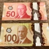 Fake 100 Canadian Dollar bills photo