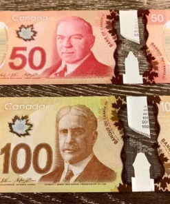 Fake 100 Canadian Dollar bills photo