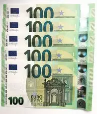 Counterfeit 100 euro bills photo